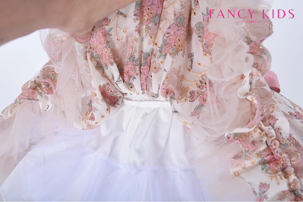 Daisy Dress -Vintage pink colour ruffle dress