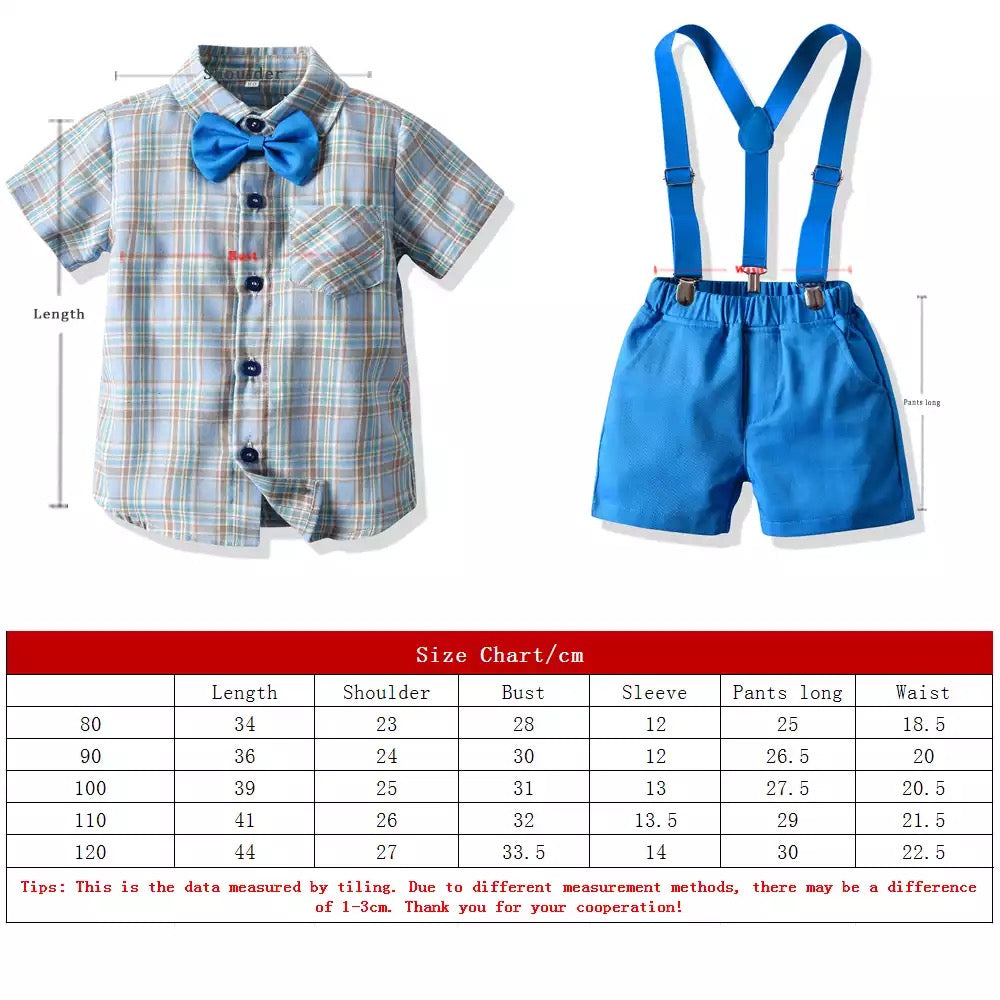 Louise party outfit -blue short sleeve