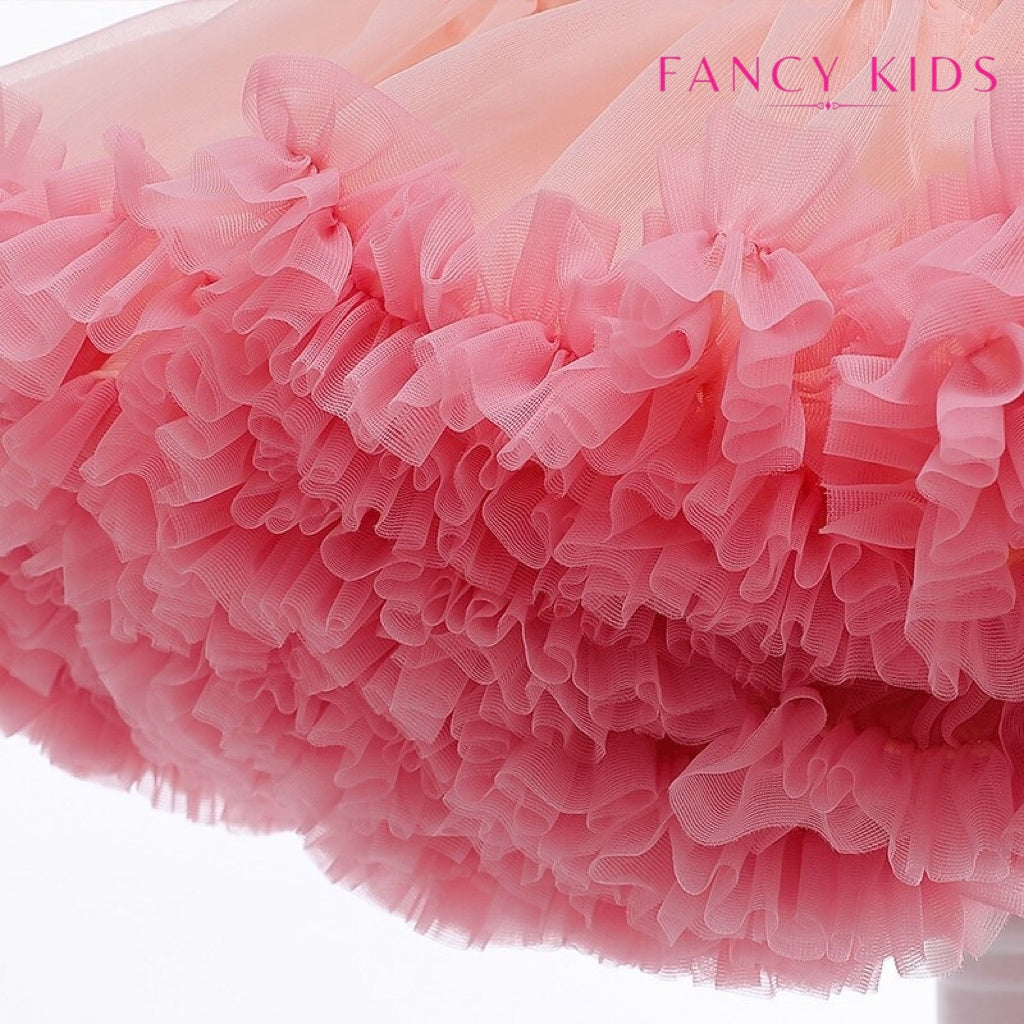 Light peach colour tutu dress