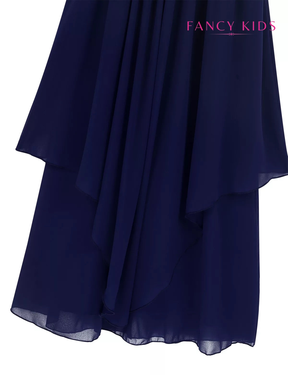Navy blue halter neck flower girl dress-Navy blue