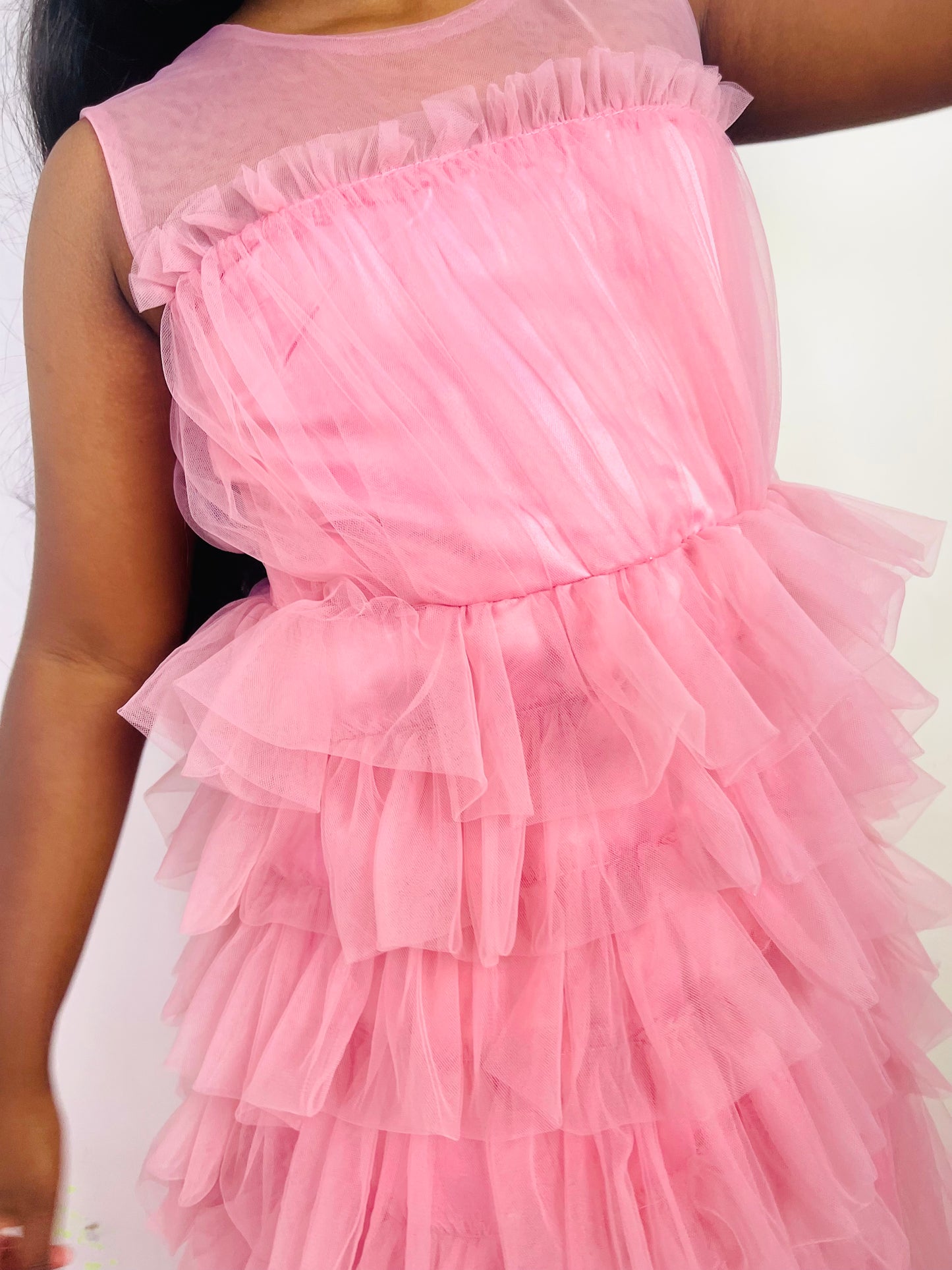 Evelyn pink tulle dress