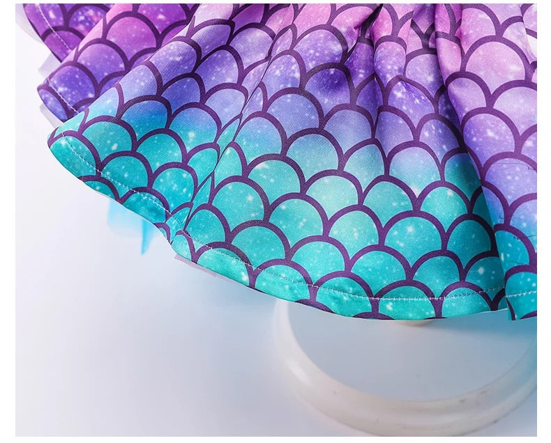 Mermaid dress with a trail