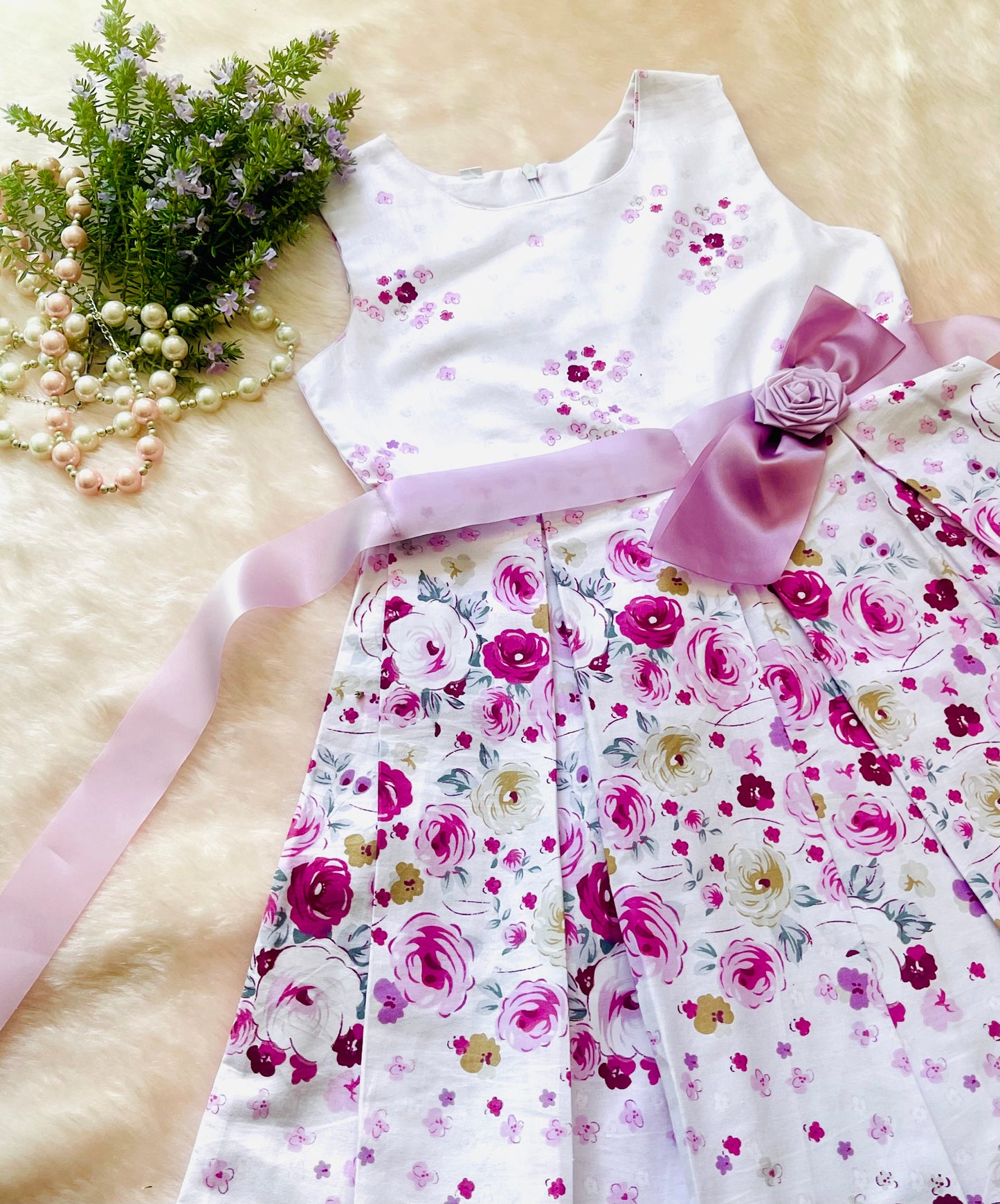 Violet summer cotton dress