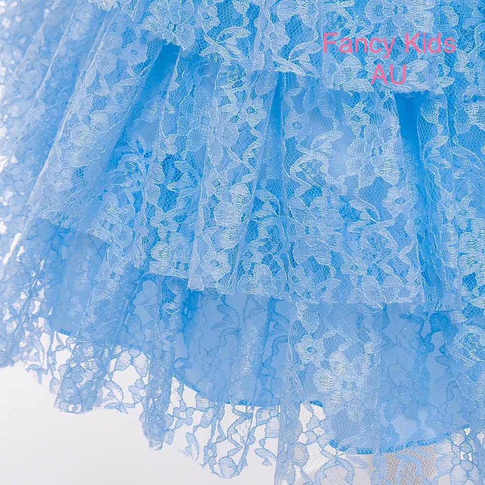 Rosy lace dress- Blue