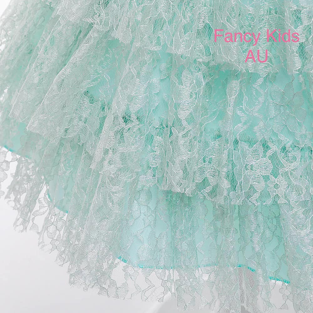 Rosy lace dress- Mint