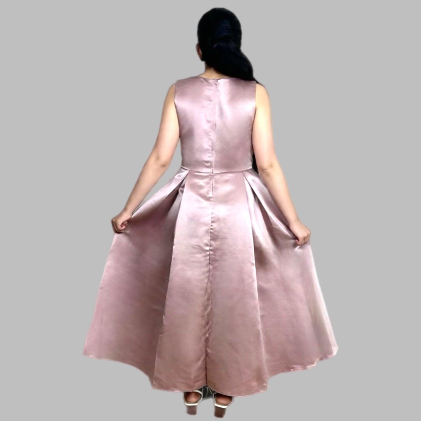 Blush Elegance High-Low Gown