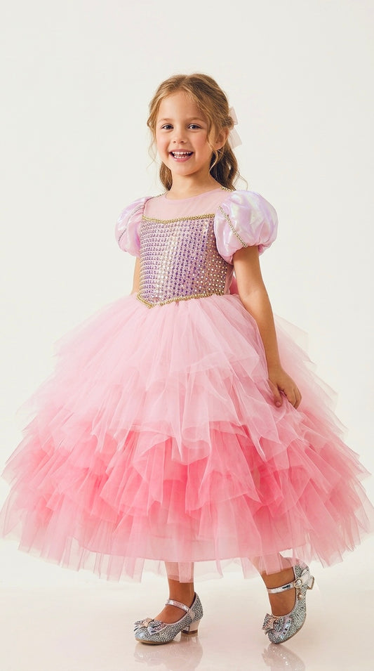 Amelia luxury dress- Pink