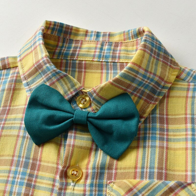 Jake boy’s party outfit-Green and yellow