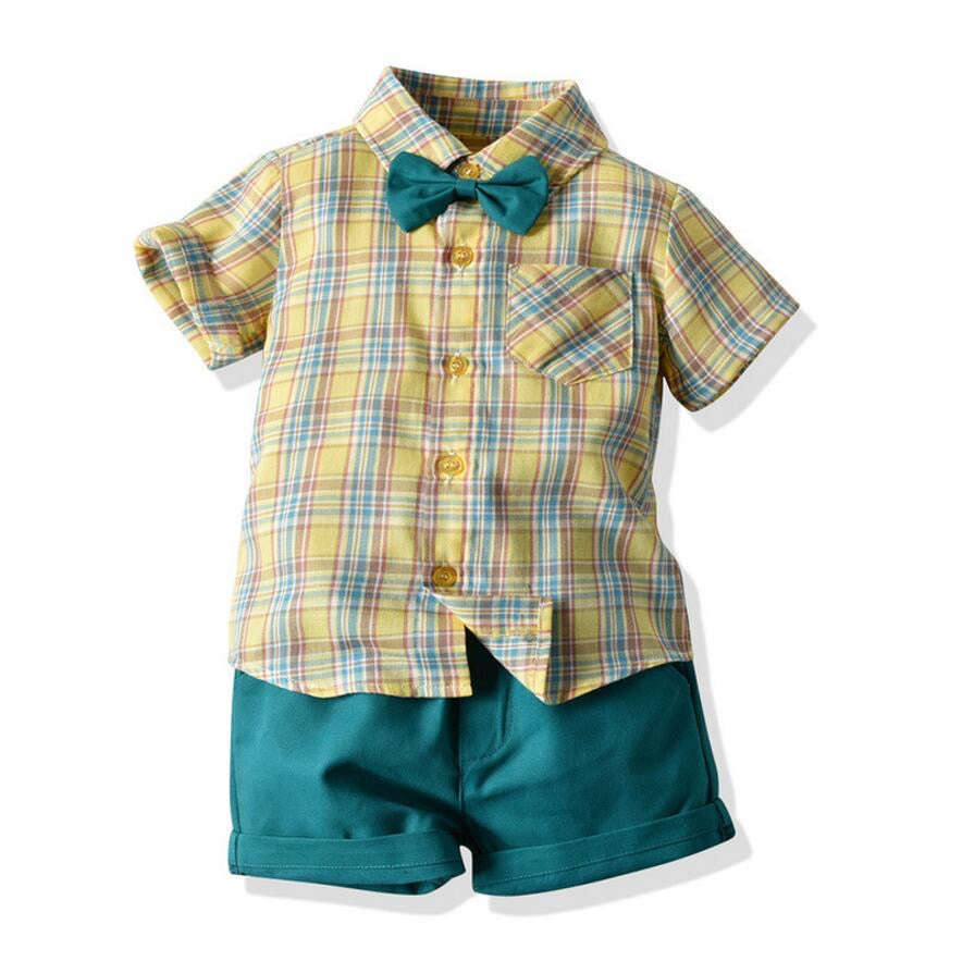 Jake boy’s party outfit-Green and yellow