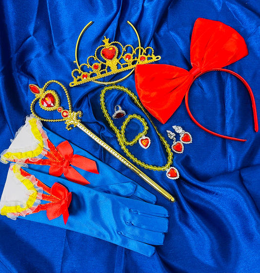 Red and gold colour princess accessories