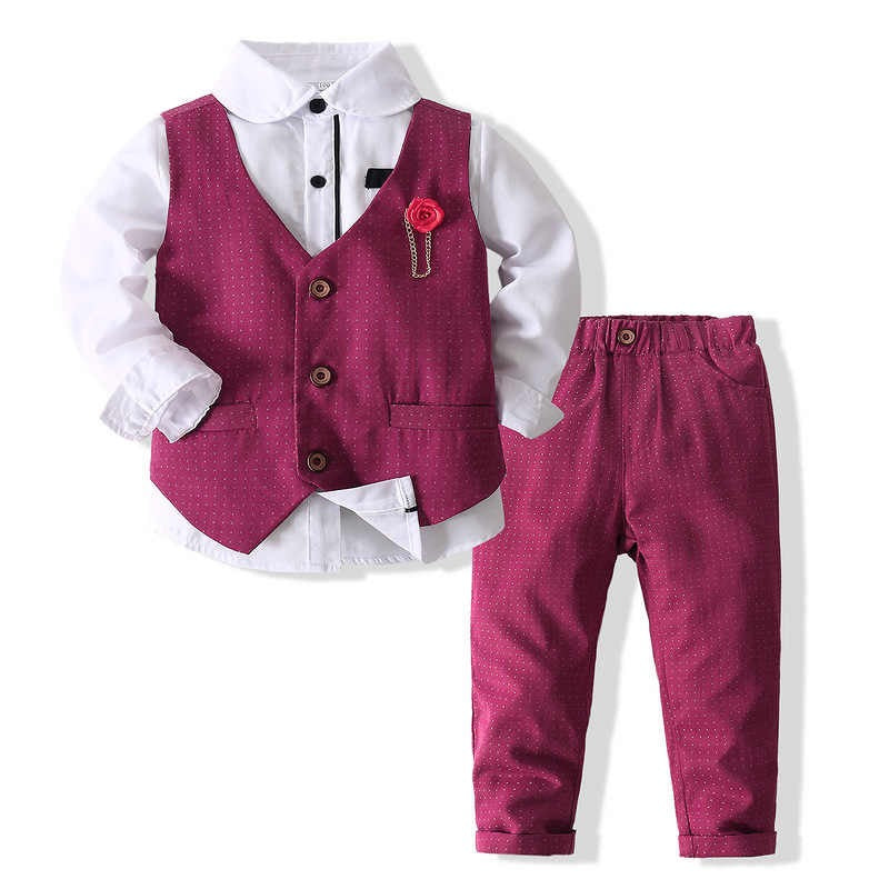 Charlie Boys suit- Dark magenta