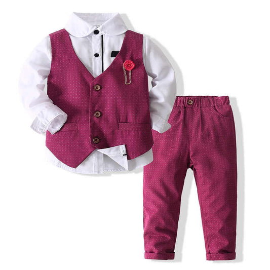 Charlie Boys suit- Dark magenta