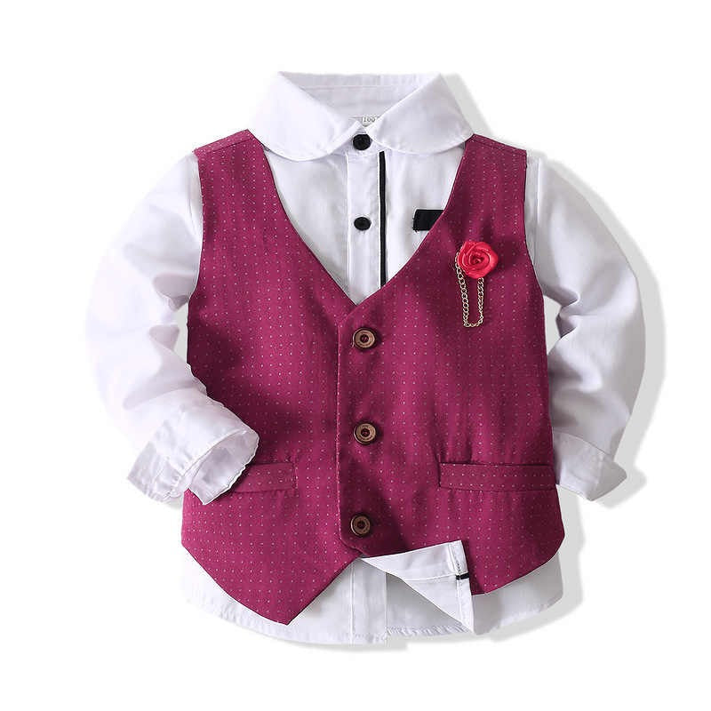 Charlie Boys suit- Dark magenta