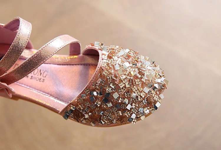 Layla crystal shoe- flat heel