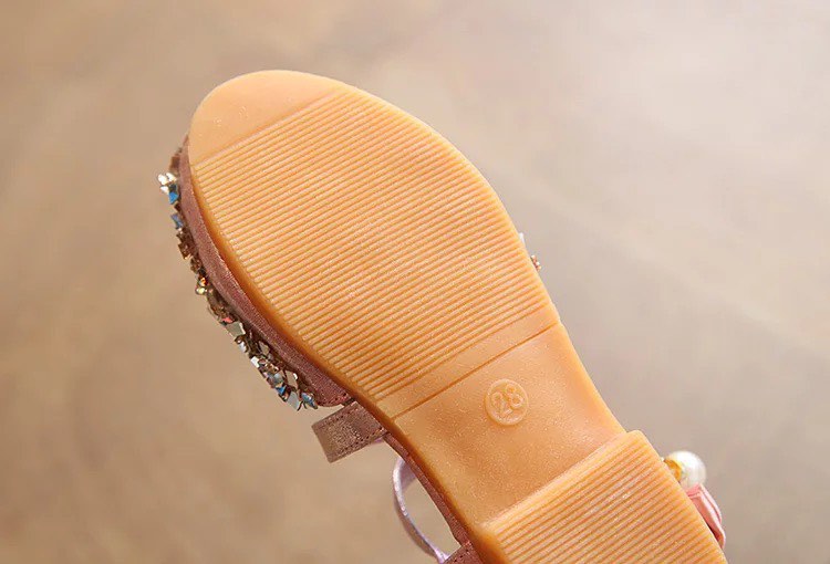 Layla crystal shoe- flat heel