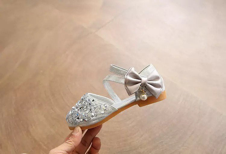 Layla crystal shoe- flat heel