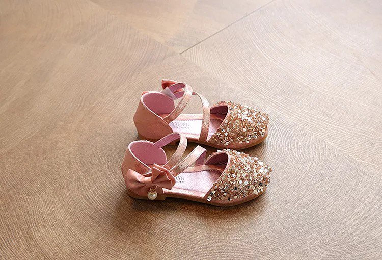 Layla crystal shoe- flat heel