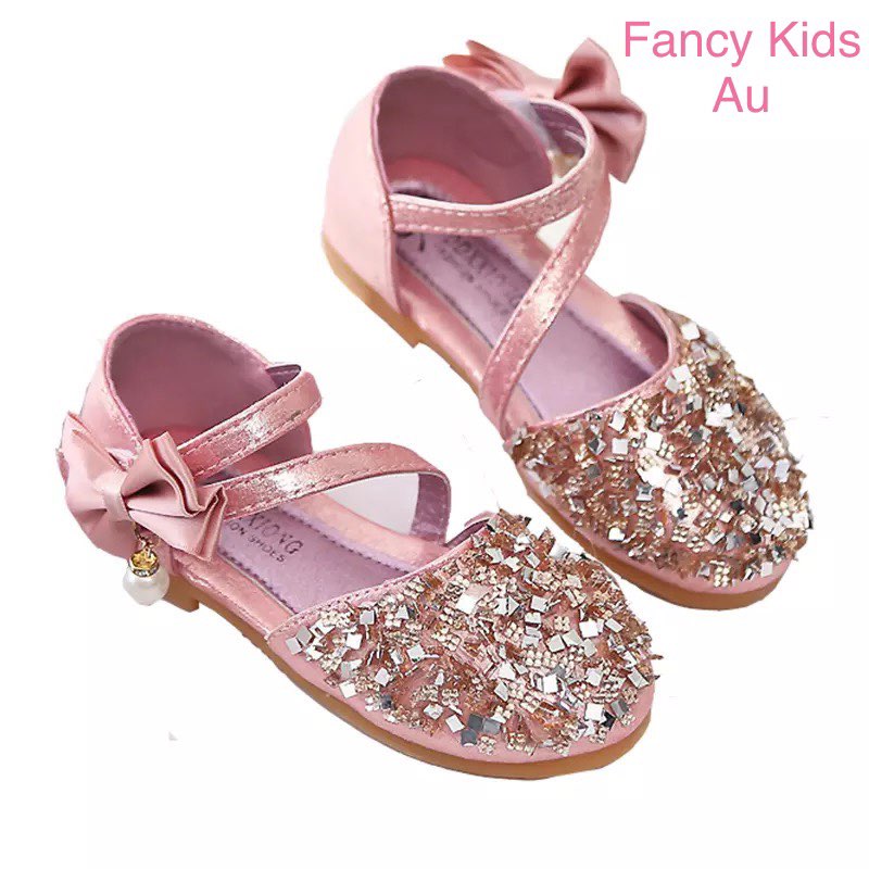 Layla crystal shoe- flat heel