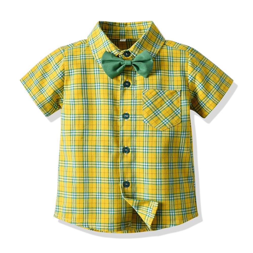 Boys party outfit -light green short sleeve