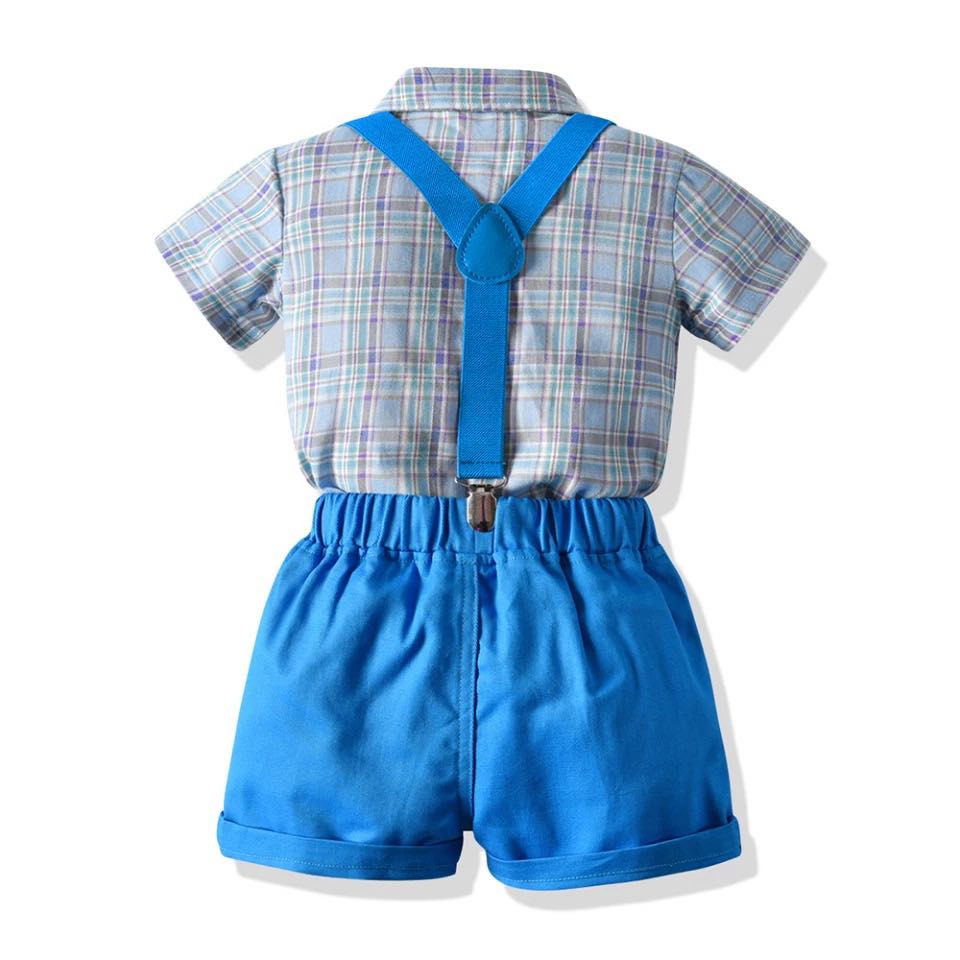 Louise party outfit -blue short sleeve