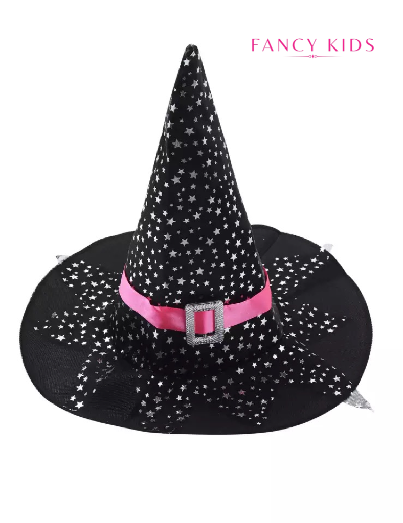 Halloween costume pink and black witch costume
