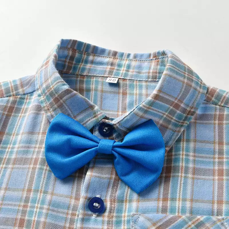 Louise party outfit -blue short sleeve