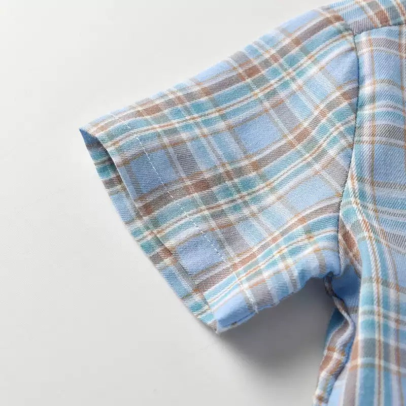 Louise party outfit -blue short sleeve