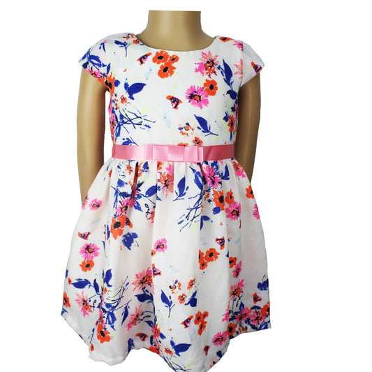 Silk floral summer dress with a cup sleeve - V&US