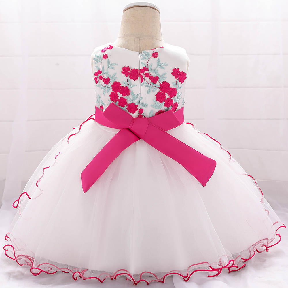 Fuchsia-Hot pink baby party dress