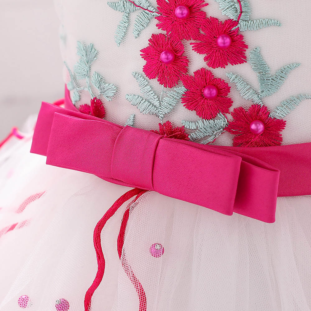 Fuchsia-Hot pink baby party dress