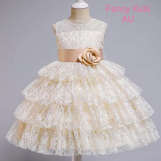 Rosy lace dress- Ivory