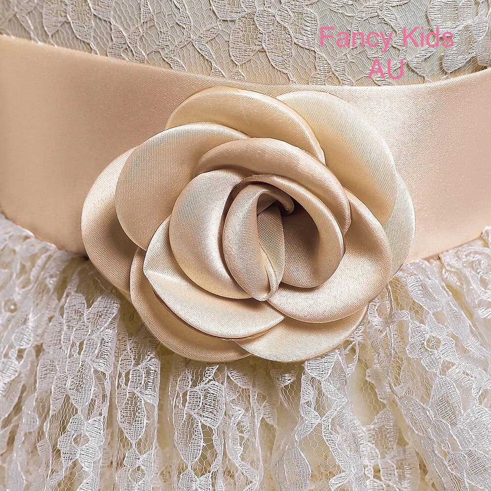 Rosy lace dress- Ivory