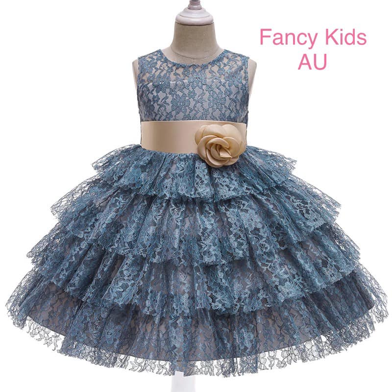 Rosy lace dress- Grey