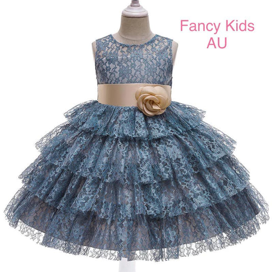 Rosy lace dress- Grey