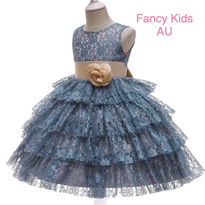 Rosy lace dress- Grey