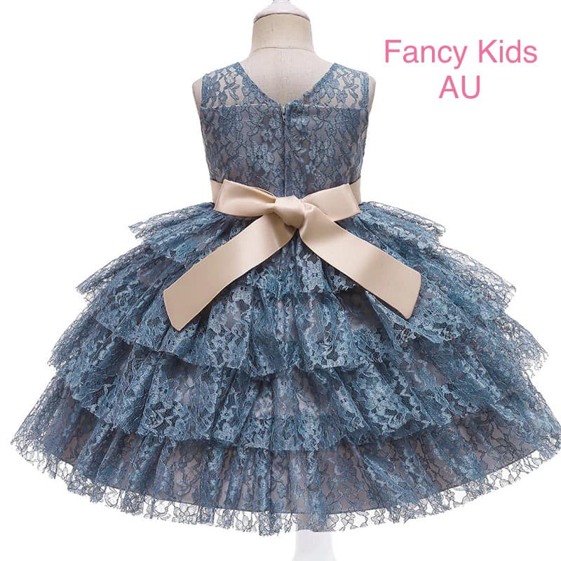 Rosy lace dress- Grey