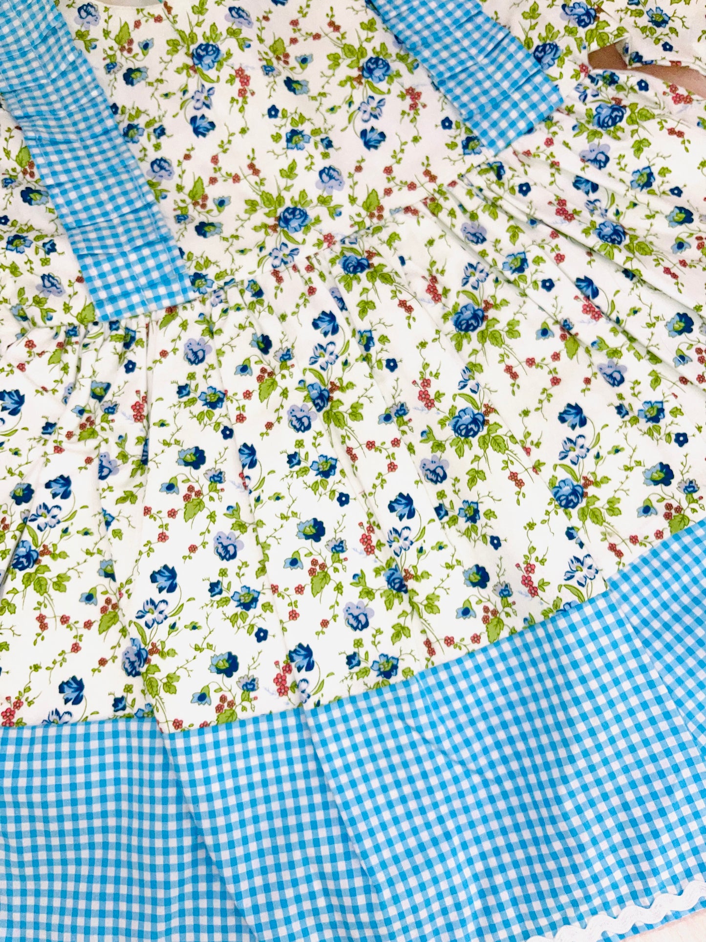 Blue colour Floral summer cotton dress