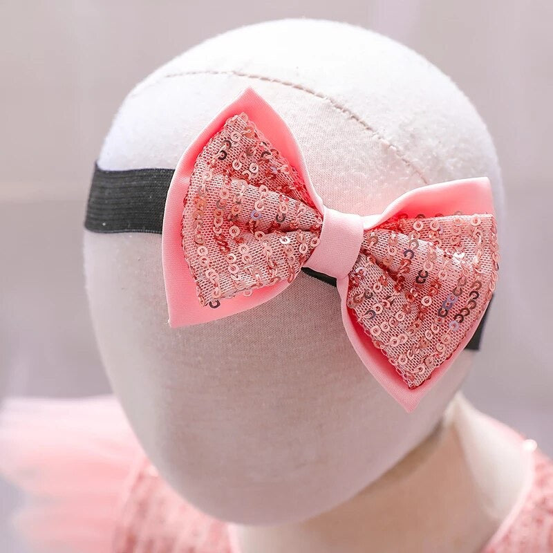 Sequins party dress- peach colour