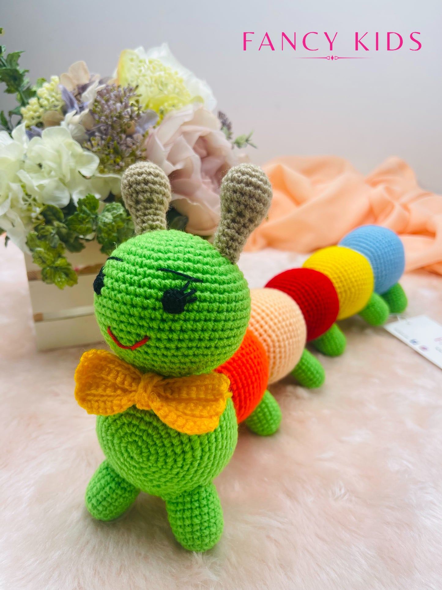 Friendly Caterpillar - Hand knitted stuffed toy
