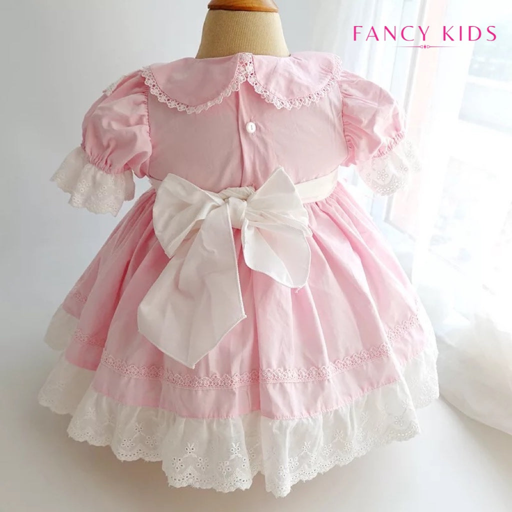 Pink vintage Spanish cotton dress