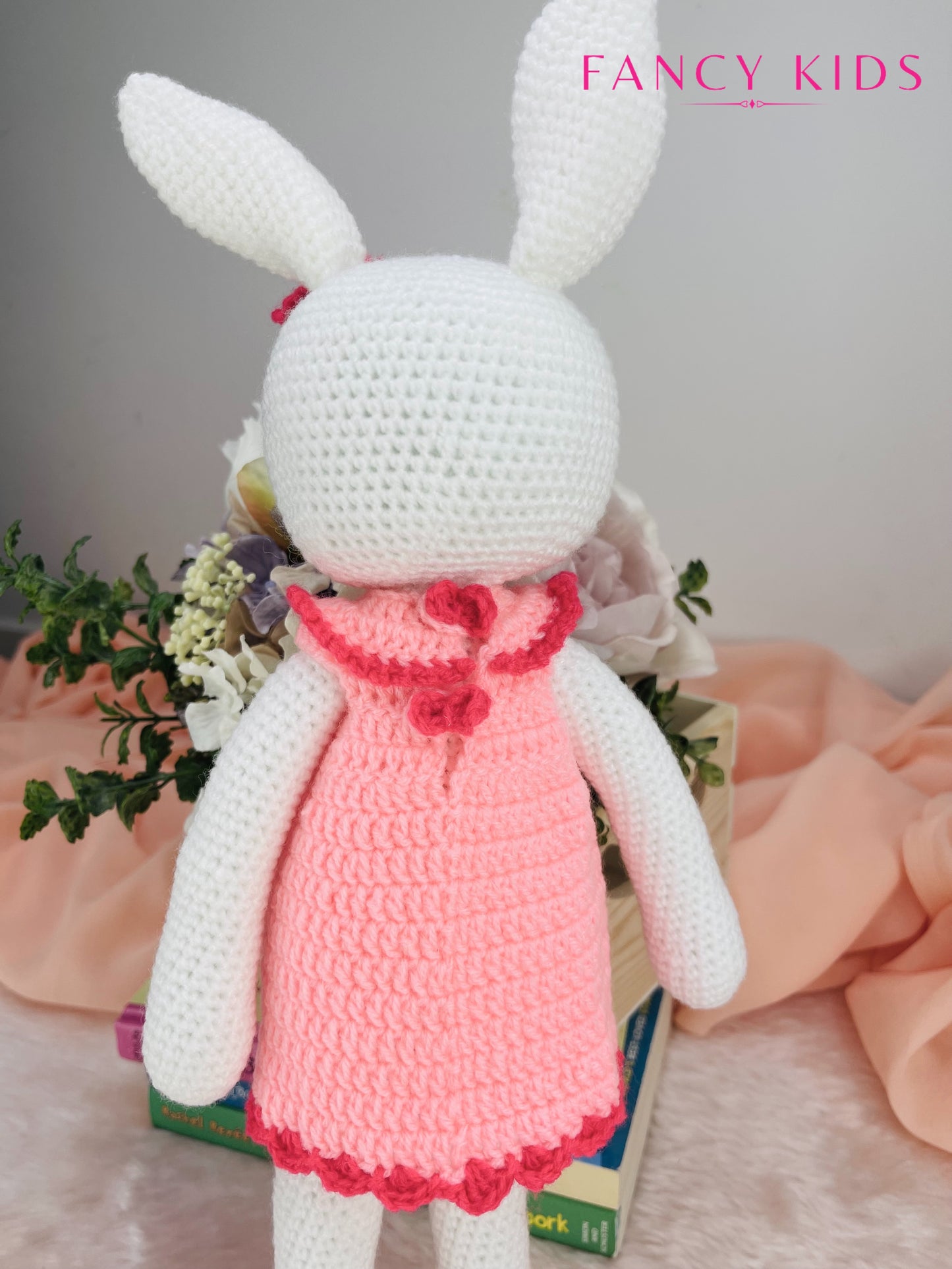 Bunny girl -Hand knitted stuffed toy
