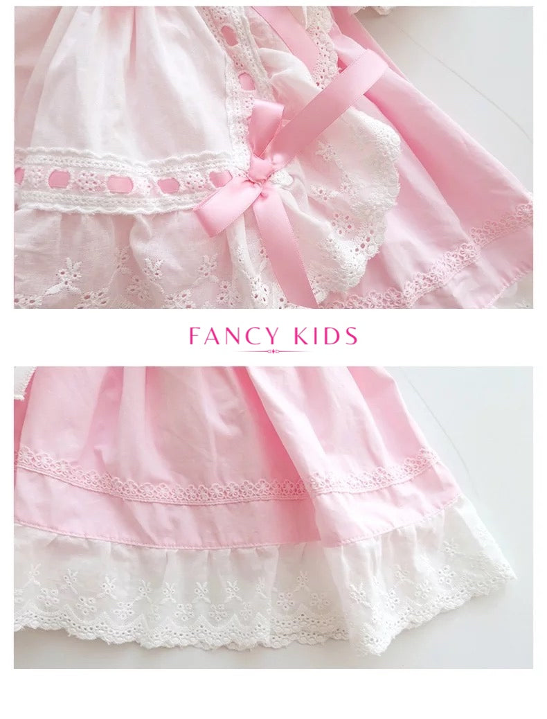 Pink vintage Spanish cotton dress