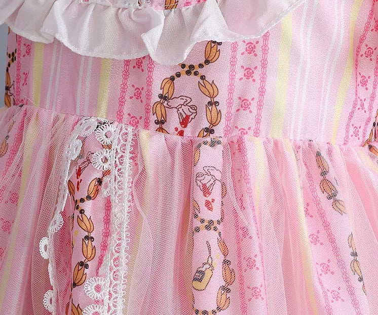 Pink short sleeve Lolita dress