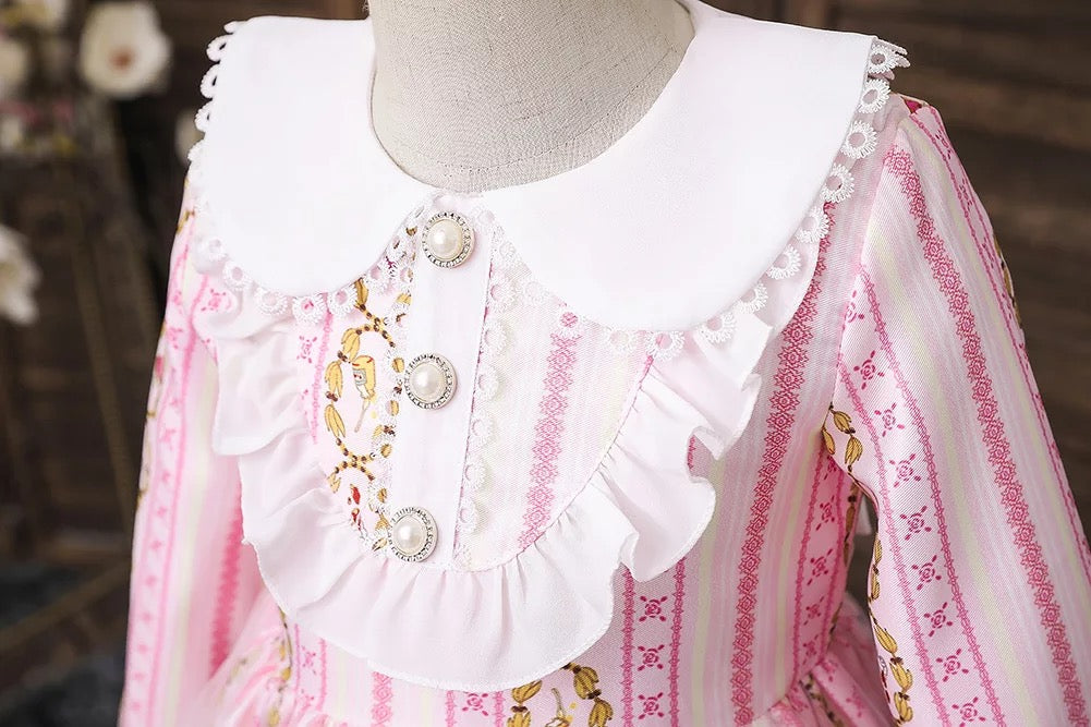 Pink long sleeve Lolita dress