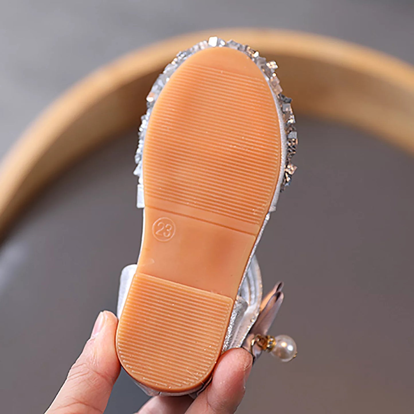 Layla crystal shoe- flat heel