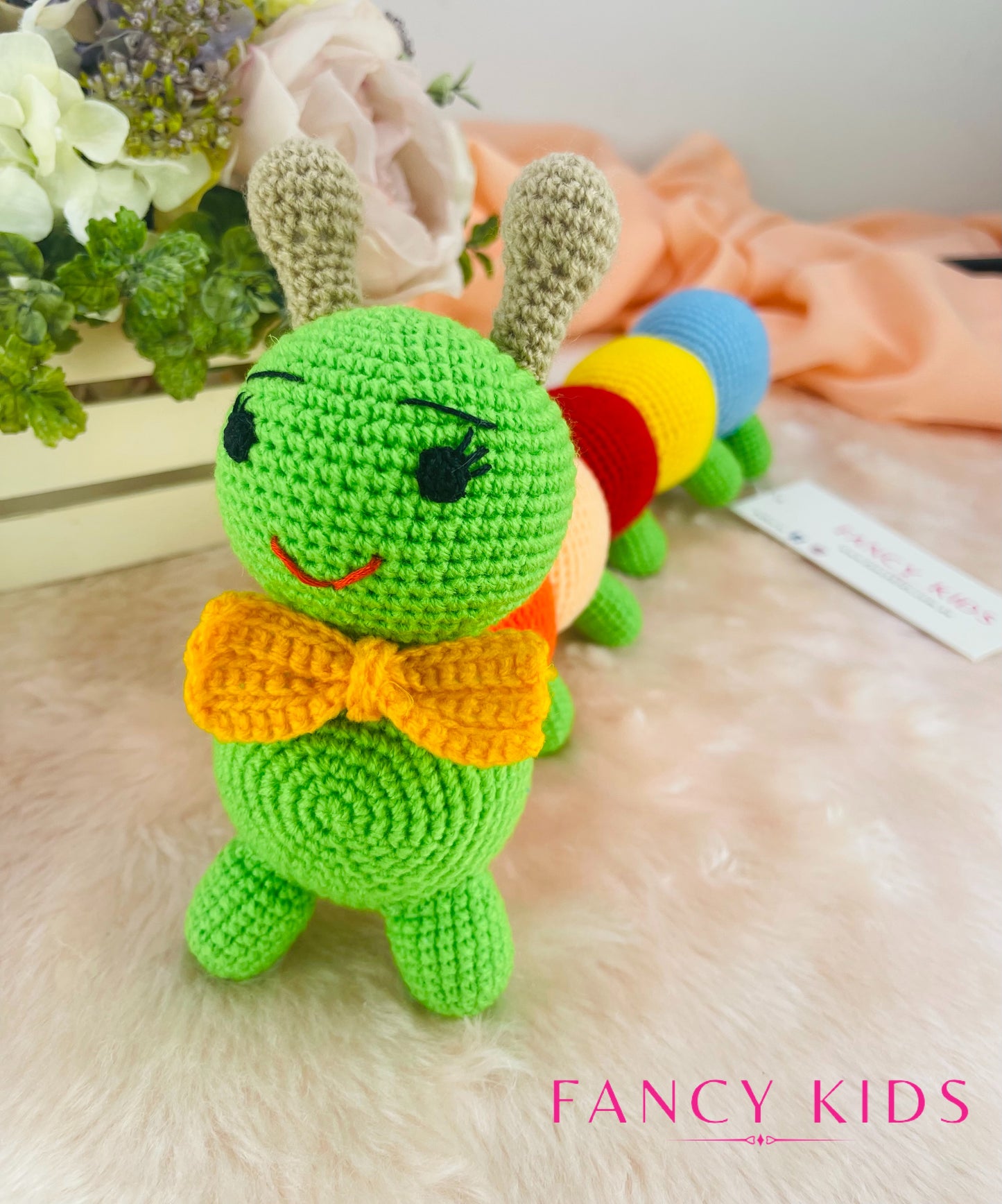 Friendly Caterpillar - Hand knitted stuffed toy
