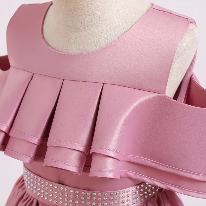 Florence Light pink off the shoulder long dress