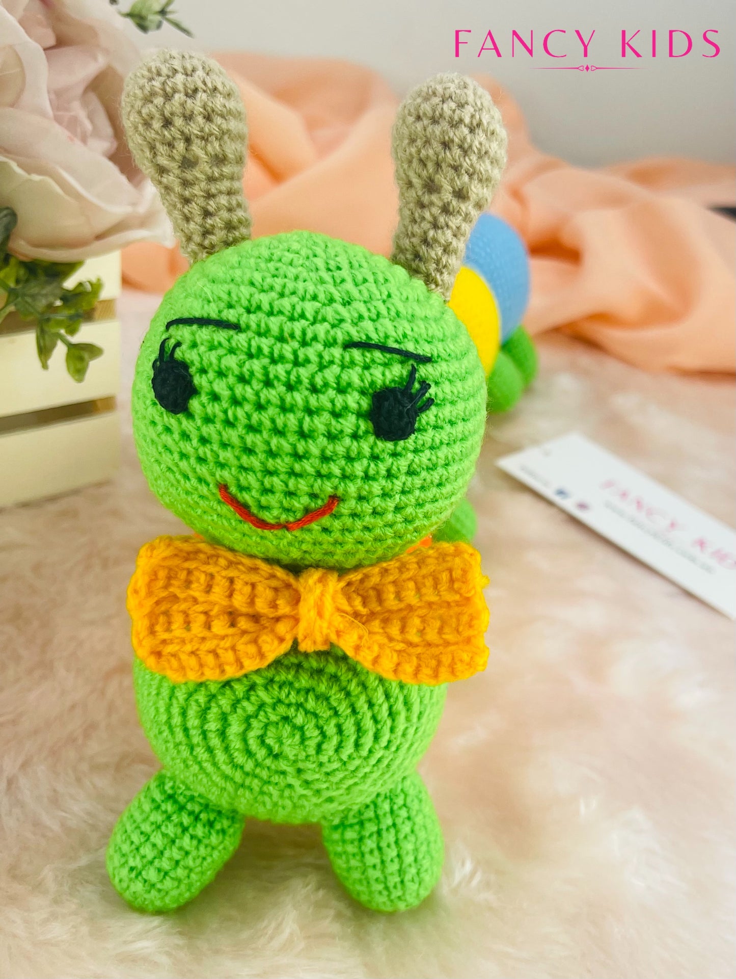 Friendly Caterpillar - Hand knitted stuffed toy