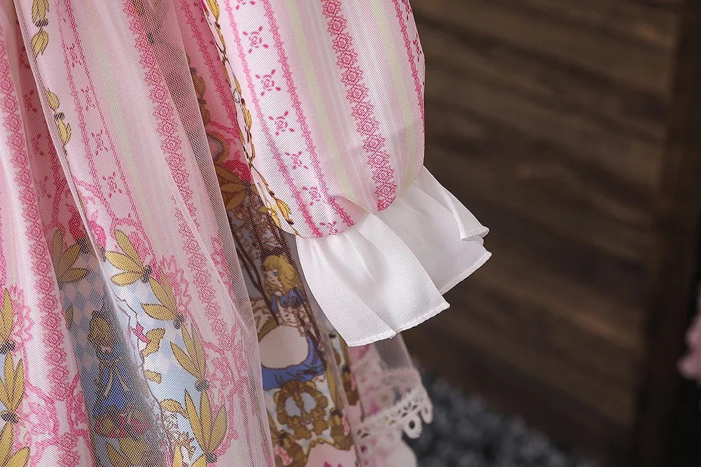 Pink long sleeve Lolita dress