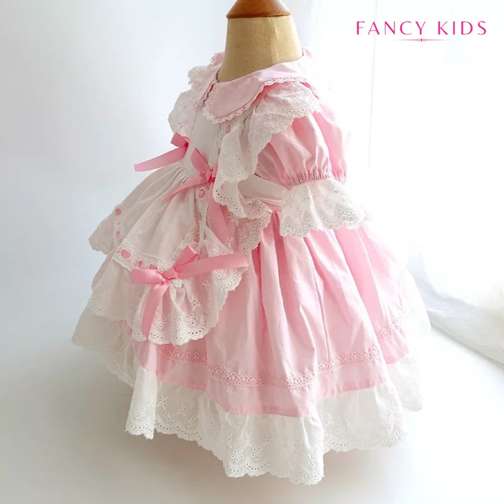 Pink vintage Spanish cotton dress